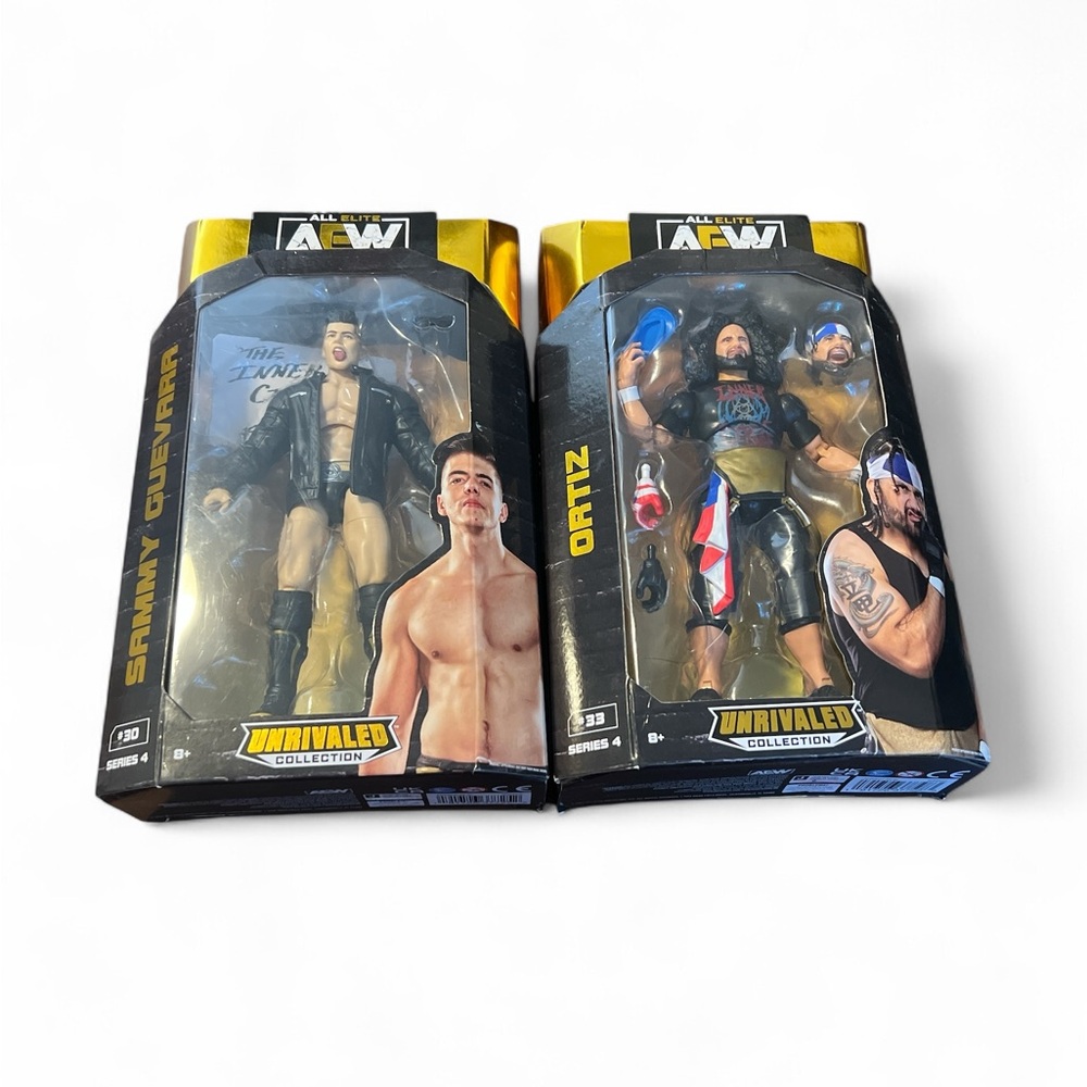 AEW All Elite Cortiz  #33 Guevara #30 Unrivaled Collection Wrestling Figure Doll